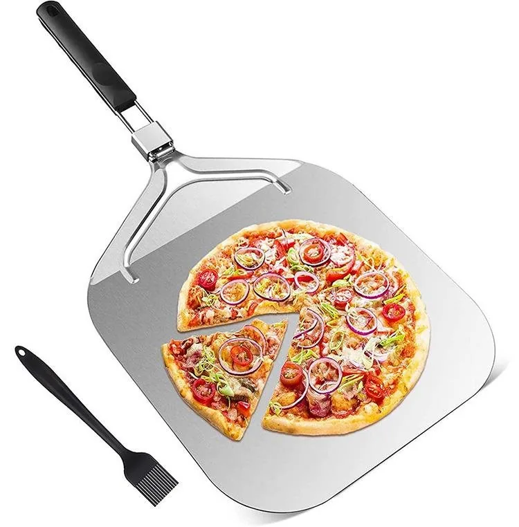 Paletta per pizza in alluminio 12,6" con manico in PP - immagine 1
