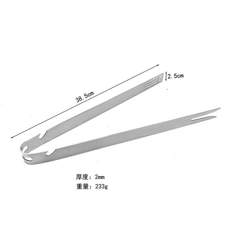 Kẹp lật xúc xích BBQ 15,16 inch | Kẹp gắp thực phẩm inox bán buôn ảnh 2