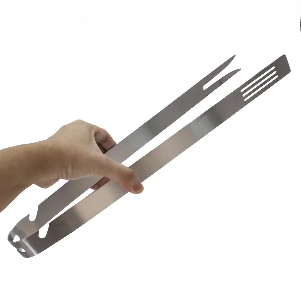 Kẹp lật xúc xích BBQ 15,16 inch | Kẹp gắp thực phẩm inox bán buôn ảnh 3