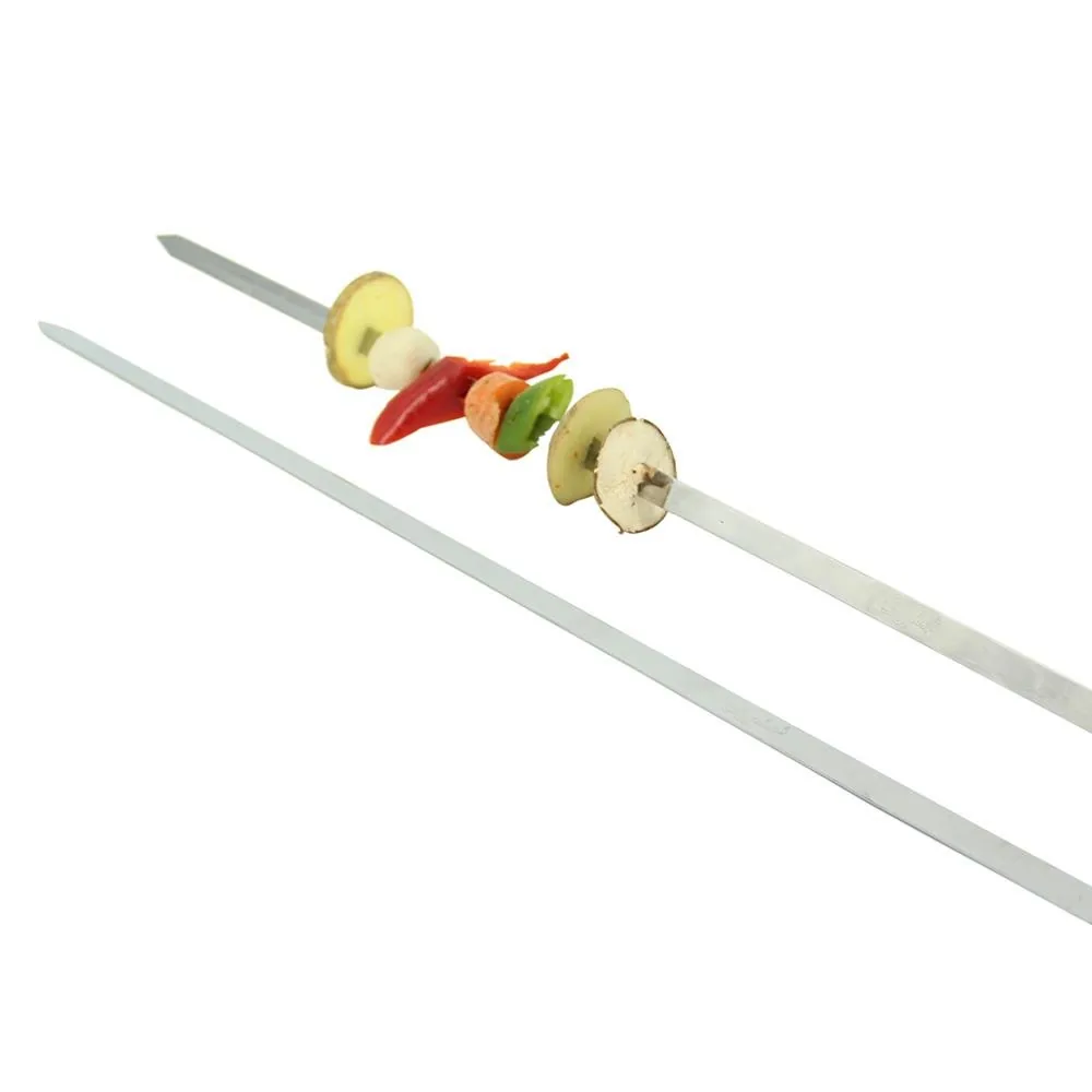 Xiên BBQ dẹt 16 inch cán gỗ inox 430 ảnh sản phẩm bán buôn 5