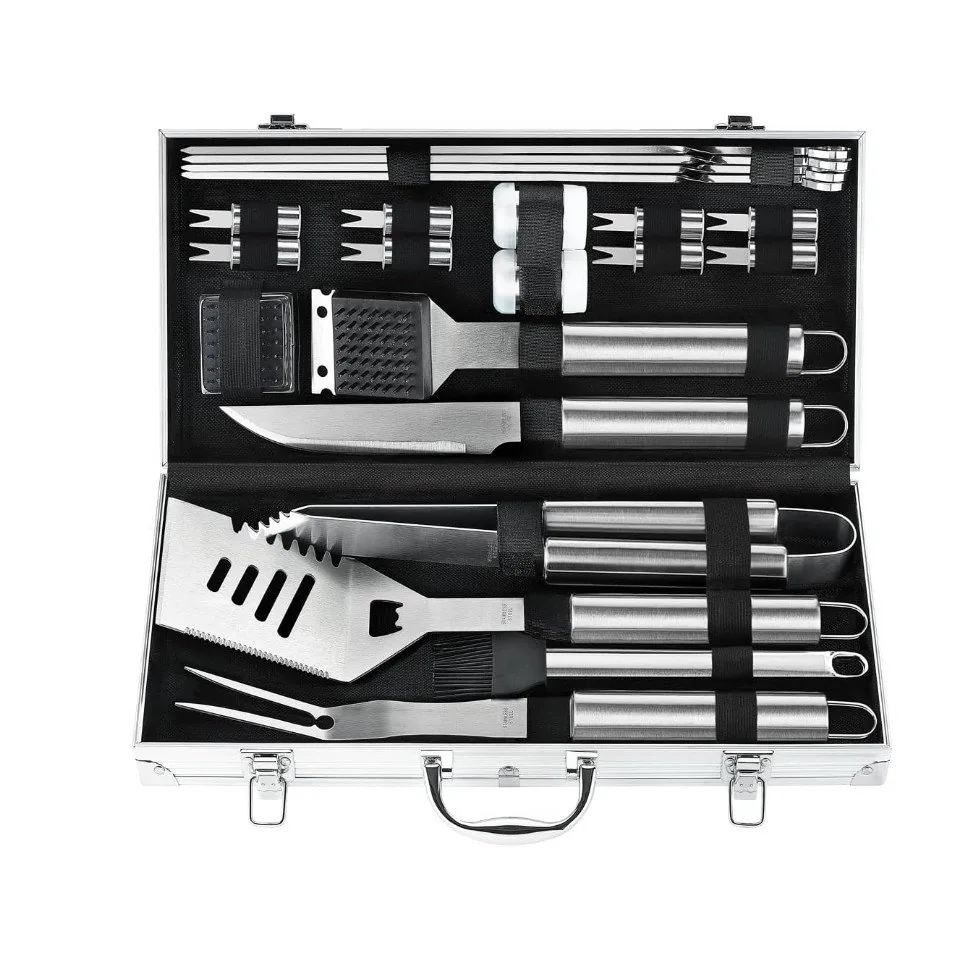 21点バーベキュー工具セット ステンレス製グリルアクセサリーキット 卸商品画像1