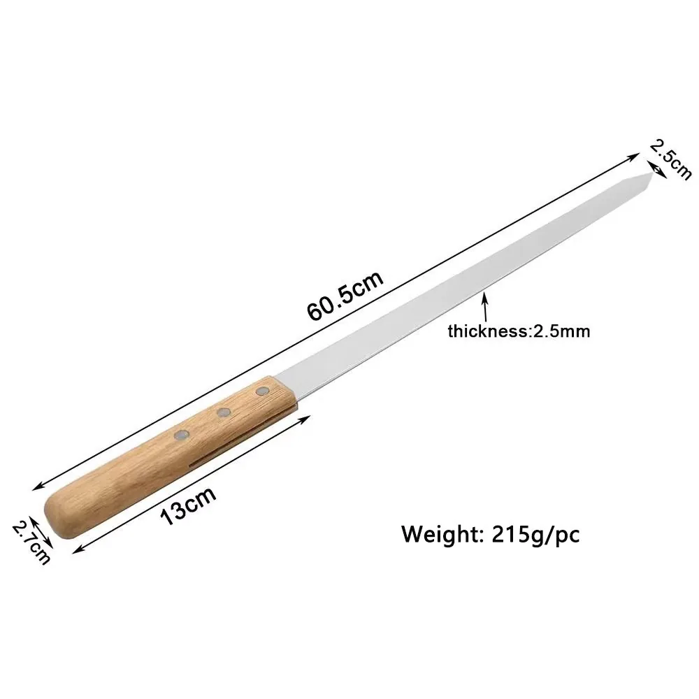 Xiên BBQ dẹt dài 23.62 inch inox 430 bộ 7 cây kèm túi - ảnh sản phẩm bán buôn 2