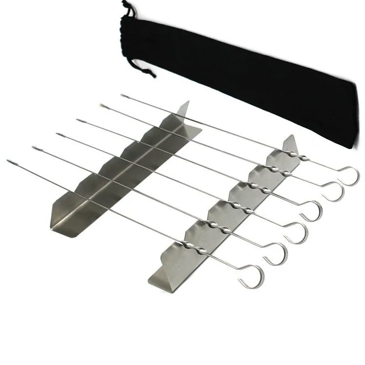 8 Pack Barbecue Skewers with Holder wholesale product image 4