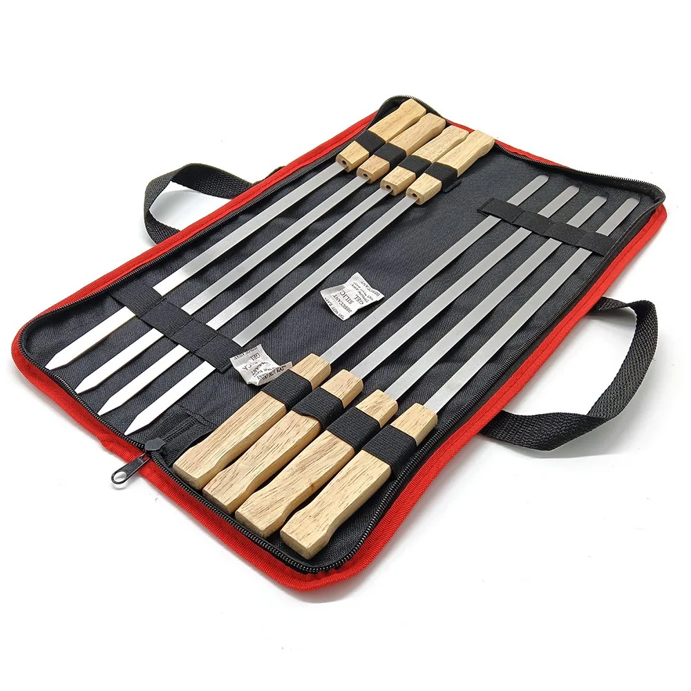 8本入り 再利用可能 ケバブBBQ串 収納バッグ付き - 卸売り商品画像1