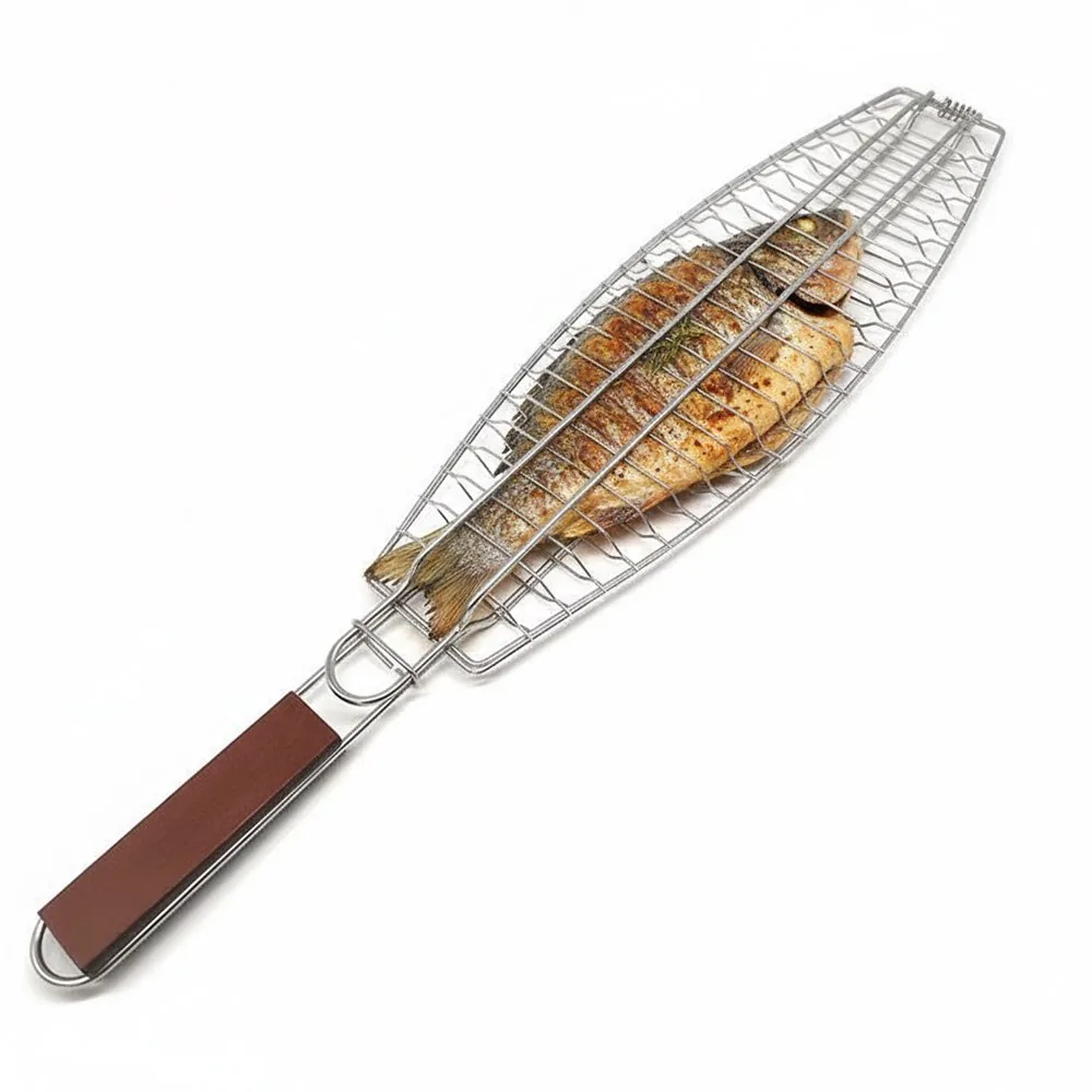 BBQグリルバスケット（魚用）｜ステンレス製 卸売り商品画像1