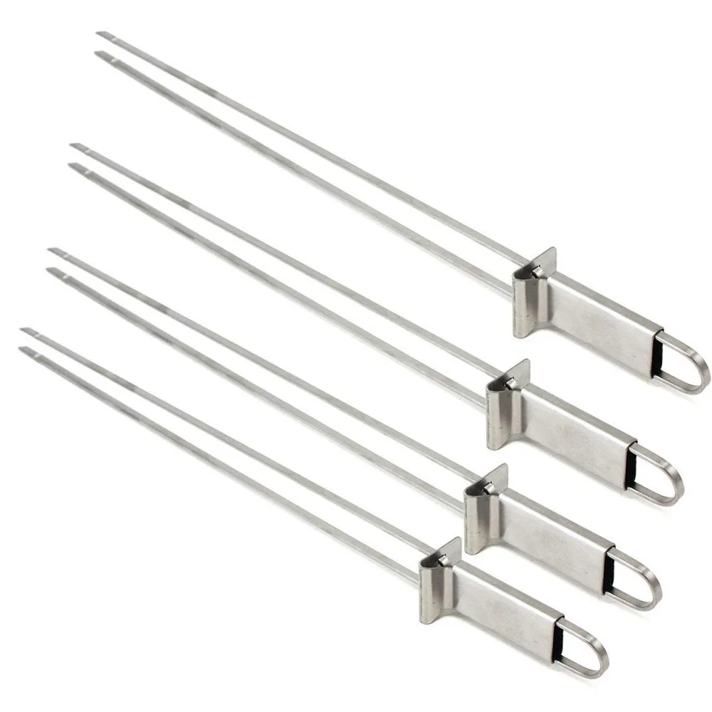Spiedo per BBQ con spingitore – Forcella in acciaio inox immagine prodotto all'ingrosso 2