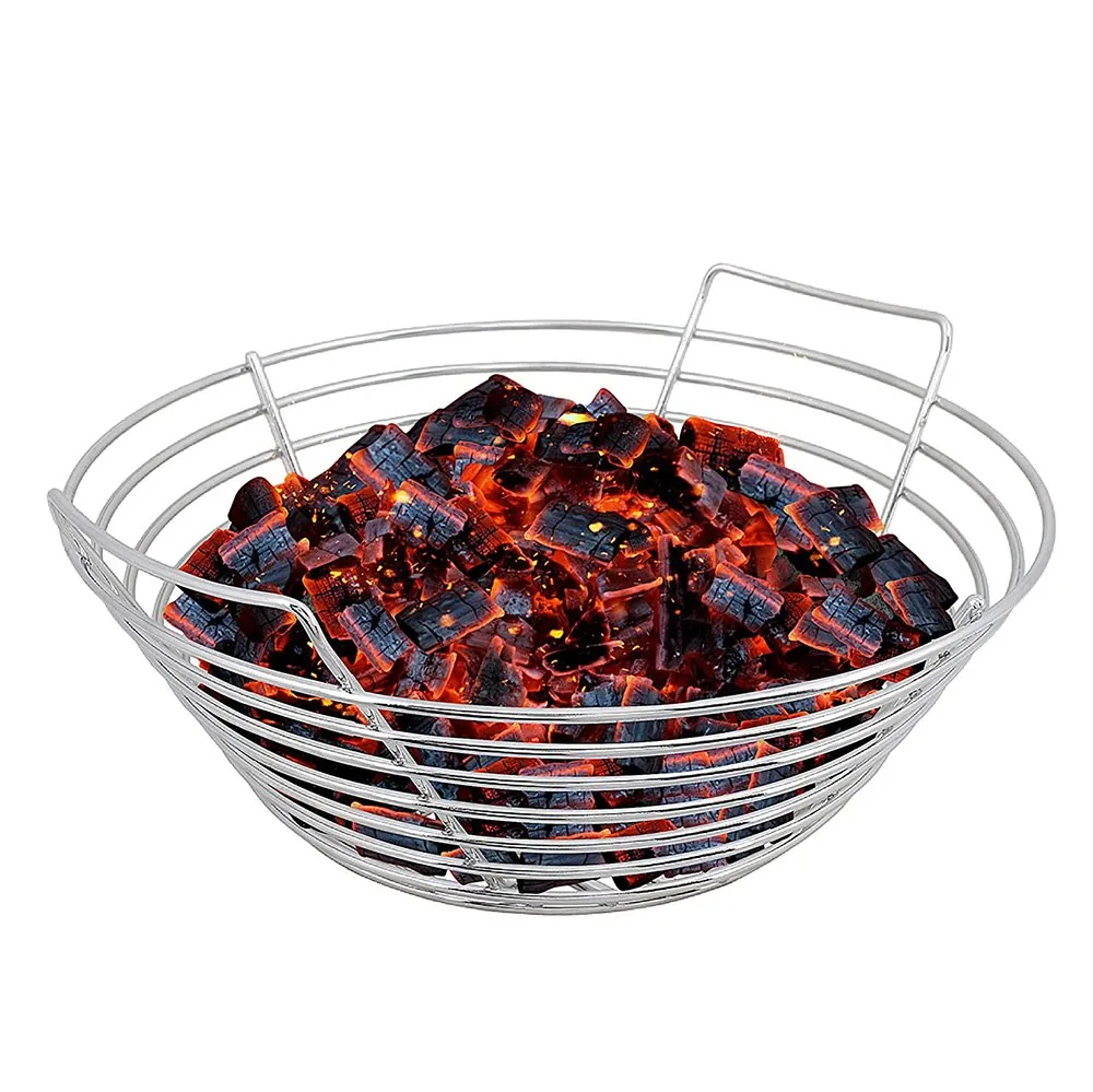 Panier à charbon de bois Support à charbon pour grils et fumoirs Acier inoxydable image produit 1
