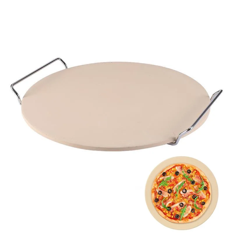 Set di pietra per pizza in cordierite per forno immagine prodotto all'ingrosso 2
