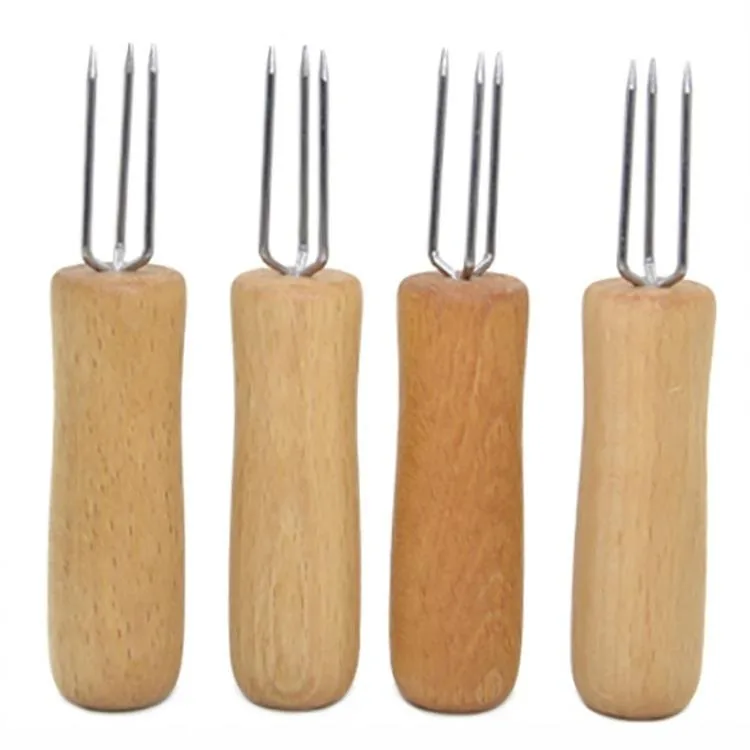 Corn Holder Fork with Wooden Handle wholesale product image 4