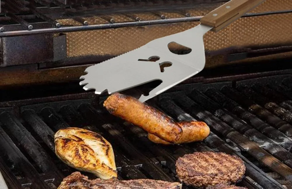 Paletta per barbecue personalizzata con manico in legno – immagine 4