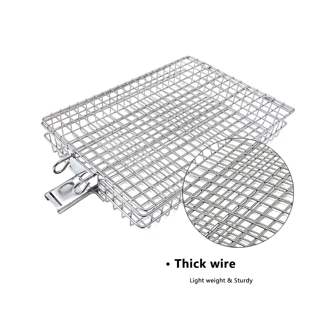 Panier de grill en acier inoxydable personnalisé avec poignée amovible image produit 3