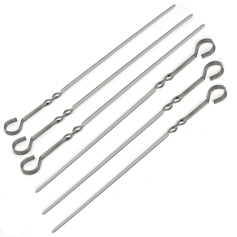 Flat Kabob Skewers for Grilling | Stainless Steel wholesale product image 4