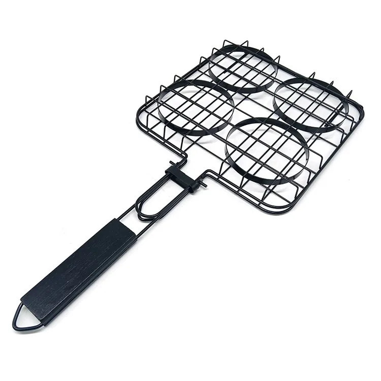 Folding Hamburger Grilling Basket Non-Stick product image 3