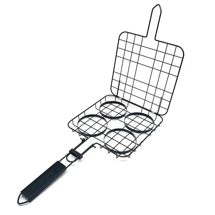 Folding Hamburger Grilling Basket Non-Stick product image 4