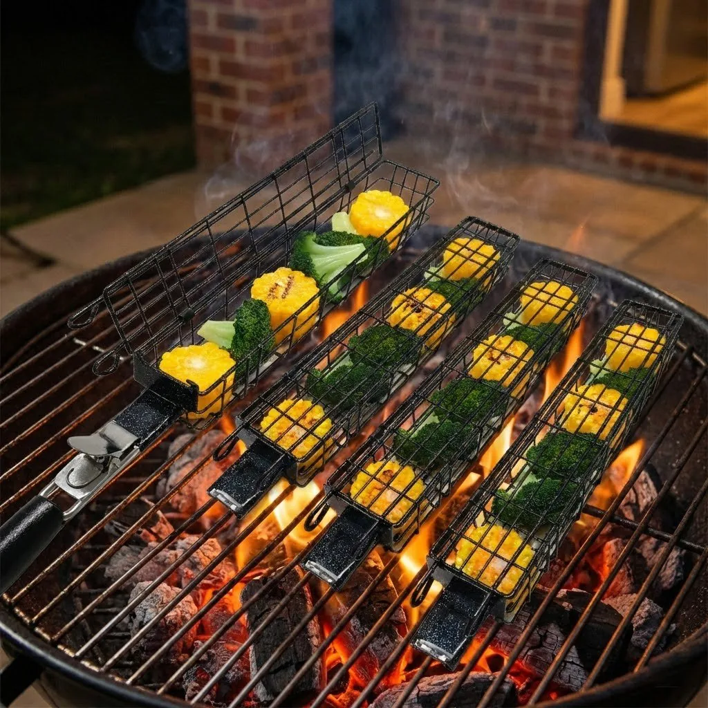 Cestos para Espetos Antiaderentes - Conjunto para Churrasco - imagem 5