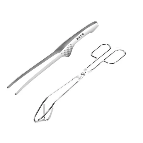 Pince multifonction pour barbecue avec clips, lot de 2 pièces, acier inoxydable - image produit 1
