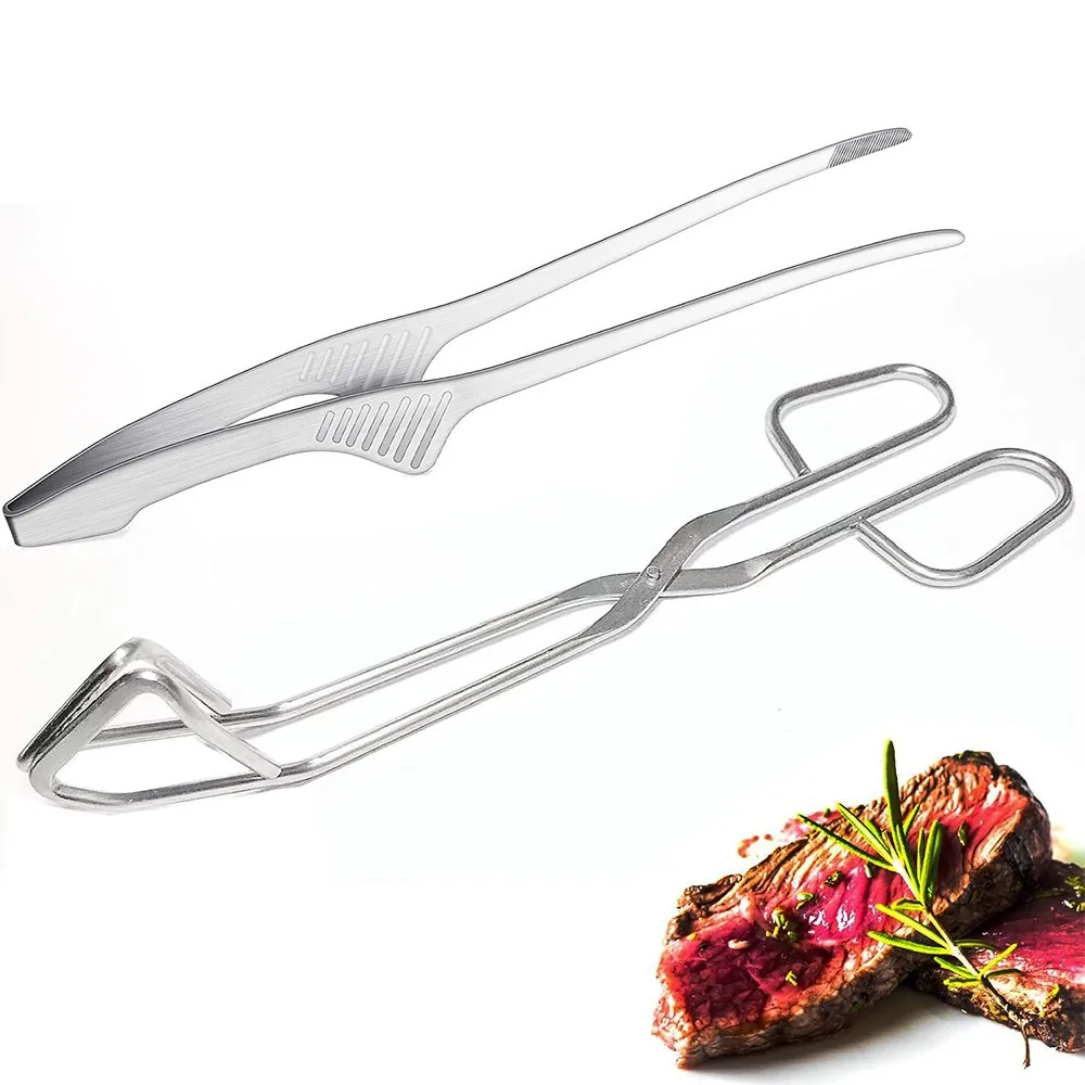 Multifunction Grill Tongs Clips Set 2 Pcs | Stainless Steel wholesale product image 4