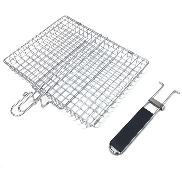 Giỏ Nướng BBQ Inox Tay Gỗ hình ảnh sản phẩm bán buôn 4