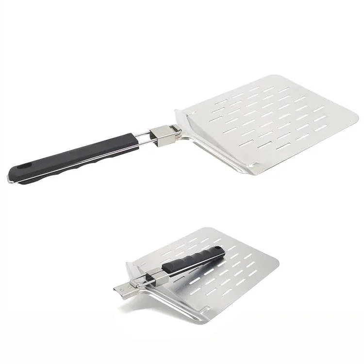 Paletta per pizza | Pala per pizza in acciaio inox con manico pieghevole in PP immagine prodotto all'ingrosso 1