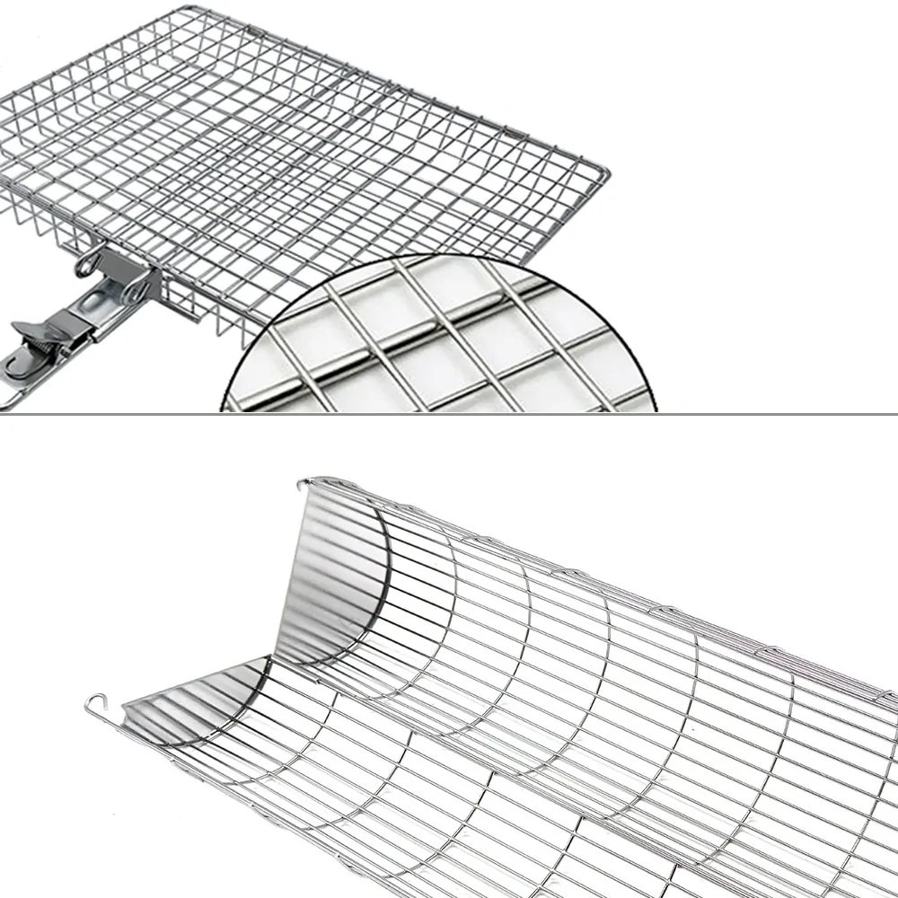 Bộ dụng cụ nướng BBQ | Giỏ nướng inox tay cầm gỗ tháo rời ảnh sản phẩm bán buôn 4