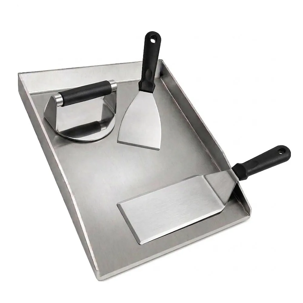 Kit Piastra Piana in Acciaio Inox per Griglia - immagine prodotto all'ingrosso 1