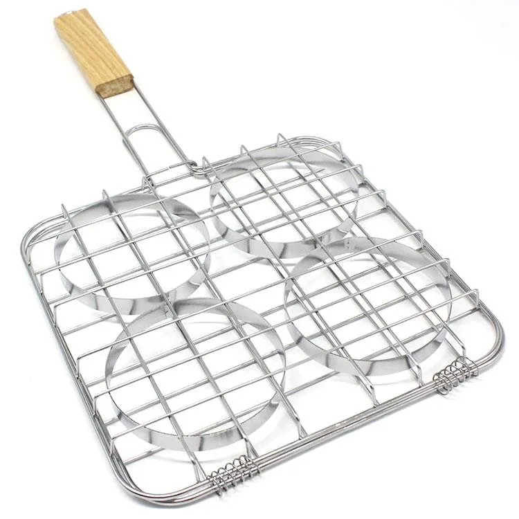 Cestello per barbecue in acciaio inox per hamburger e carne - immagine prodotto all'ingrosso 4