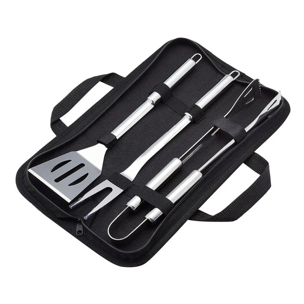 ステンレス製BBQツール3点セット 収納バッグ付き 卸売商品画像1