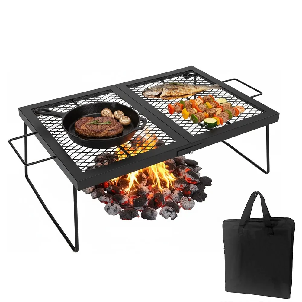 23.6×17.75インチ 折りたたみ式キャンプ用グリル（収納バッグ付き） - 製品画像1