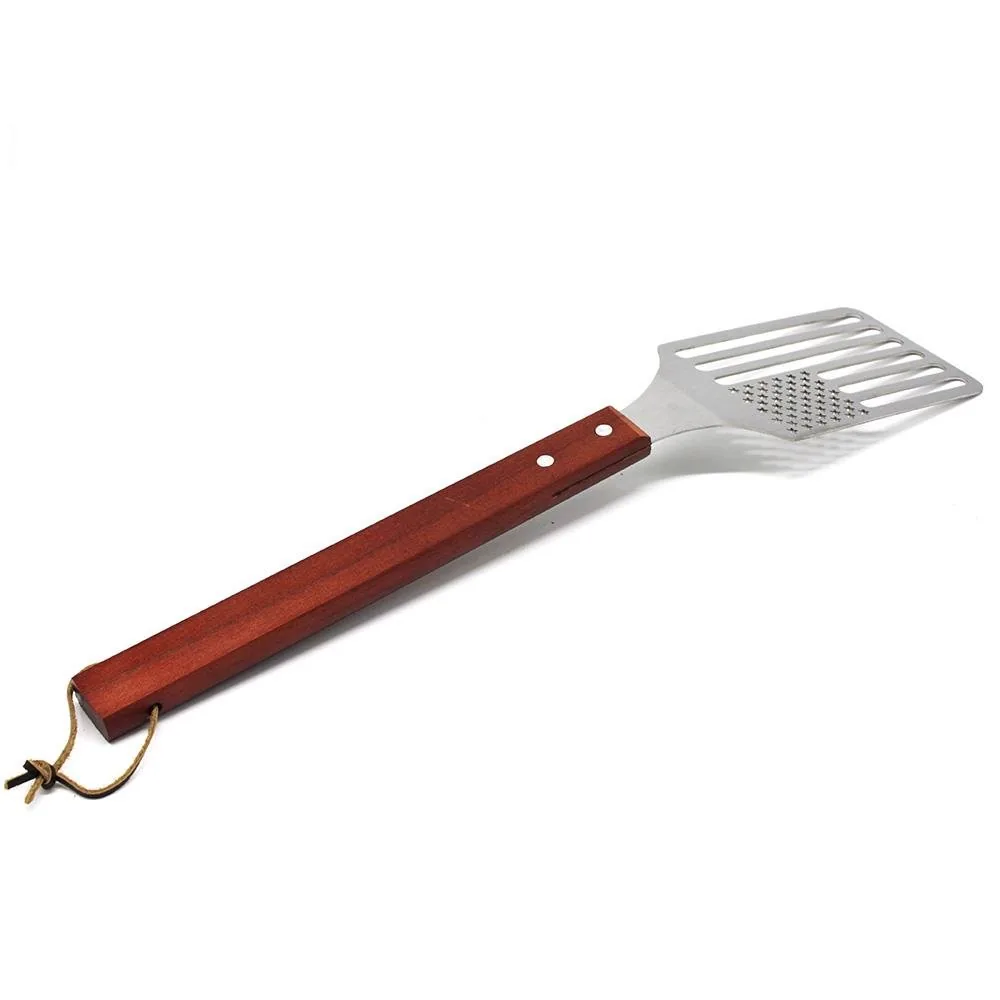 Vỉ nướng BBQ cán gỗ dao lật thịt inox ảnh sản phẩm 4